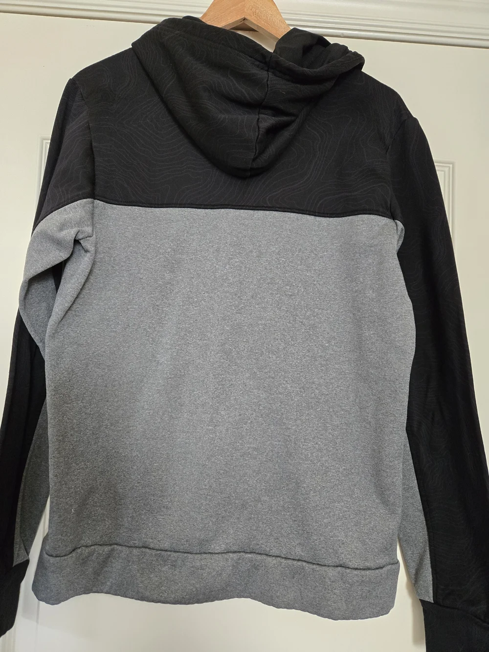 The North Face Black & Gray Two-Tone Hooded Zip Sweatshirt Jacket